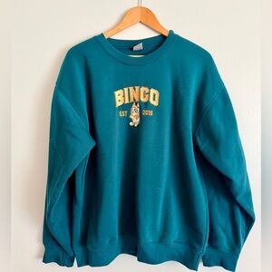 Bingo Teal Crewneck Sweatshirt